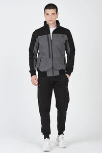 Costume de jogging pour hommes sur mesure fabriqué en usine sans logo survêtement rouge à fermeture éclair survêtement homme personnalisé/survêtement à doublure polaire pour hommes - Product Image 3