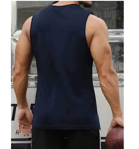 Débardeurs de sport classiques pour hommes, col rond, bleu marine, respirants, pour la musculation et l'entraînement sportif - Product Image 3