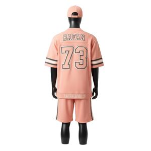 Conjunto de Pantalones Cortos de Fútbol para Hombre, Premium, 220 GSM, Poliéster Interlock, Color Durazno Suave, Panel Lateral con Transferencia Térmica, Logotipo Personalizado - Product Image 2