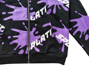 Pantalones de chándal acampanados con estampado de abullonado y cremallera completa personalizada, conjuntos de sudadera con orejas de algodón pesado, chándal acampanado Unisex para - Product Image 3