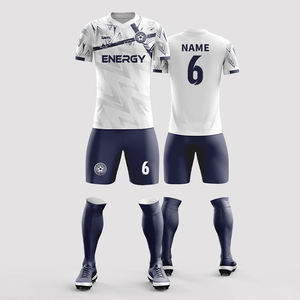 Conjunto de Uniforme de Fútbol Personalizable Unisex para Adultos, 100% Poliéster INTERLOCK COOLDRY, Logotipo Personalizado, Impresión por Sublimación, Nombre del Equipo - Product Image 2