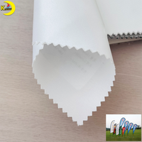 Rouleaux de tissu 100 % polyester tissé en gros pour impression numérique par sublimation, satin de qualité supérieure blanc pur, matériau pour bannières et drapeaux