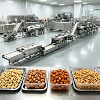 Équipement industriel automatique pour la fabrication de snacks d'arachides enrobés, pour le revêtement, la torréfaction, l'assaisonnement et la production d'arachides.