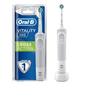 Cepillo de Dientes Eléctrico Recargable Oral-B Vitality 100 con Cerdas Medianas, 2 Modos, LED, Resistente al Agua IPX4, Carcasa de Aleación de Aluminio - Product Image 1