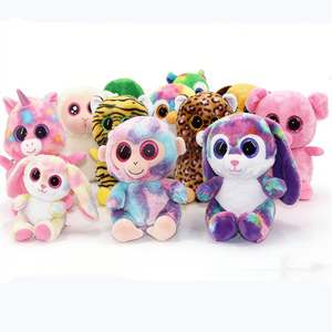 Animaux en peluche colorés personnalisés, jouets en peluche doux pour enfants, 11CM-30CM, cadeau unisexe - Product Image 1