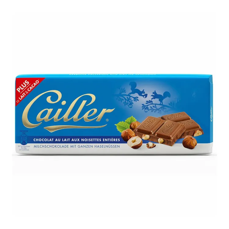 Cailler-Haselnuss Schokolade Noise ttes Bar Chocolat au lait Cailler Cailler Milch-Schweizer Milch schokoladen riegel 100g Großhandels preis