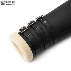 Blouson aviateur en cuir de mouton marron pour hommes, manteau à double col, veste de vol avec vêtement teint, blouson d'aviateur Technics - Product Image 2