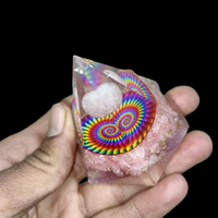 Vente en gros de magnifiques pierres d'orgone rectangulaires en quartz rose faites à la main, sculptées en agate, pour l'énergie des chakras, décoration écologique pour la maison, parfaites