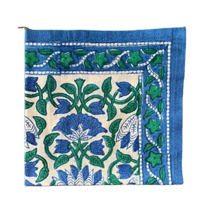 Organic Indian Cotton Square Bandana <b>Scarf</b> Foulard Neckerchief Necktie Face Mask Hijab Handmade Vintage Flower Breathable - Product Image 1