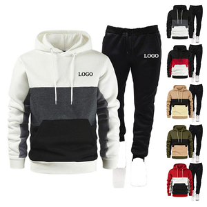 Unisex 2-Piece Sweatshirts Sets Custom Pullover Hoodies Sweatpants Solid Wholesale Printed Joggers <b>Track</b> <b>Suit</b> Customized 100% - Product Image 1