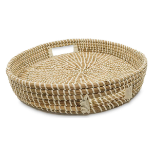 Bandeja para servir algas marinas redondas naturales de bajo precio, hecha a mano por artesanos vietnamitas para comida y servicio decorativo, venta al por mayor - Product Image 1