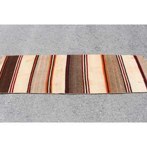 Turkish Vintage <b>Runner</b> Rug 2x6.7 ft, Brown <b>Red</b> Floral Rug - Product Image 3