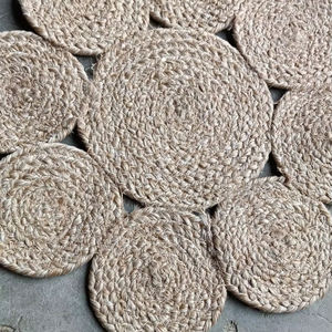 COTTON ROPE BRAIDED ANTI-SLIP FLORAL MODERN WEDDING OUTER TIKKI DESIGN <b>PLACEMATS</b> - Product Image 2