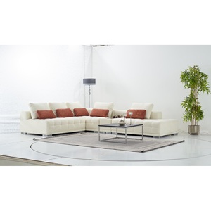 Canapé d'angle convertible au design européen moderne, ensemble de meubles de salon en tissu pour hôtels et appartements - Product Image 4