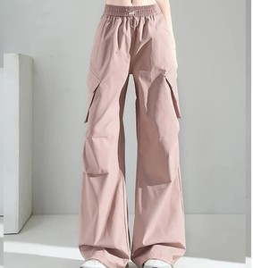 กางเกงคาร์โก้แบบมีกระเป๋าหลายกระเป๋าสำหรับผู้หญิงกางเกงคาร์โก้ลำลองผ้าฝ้าย100% ออกแบบได้ตามที่ต้องการ - Product Image 6