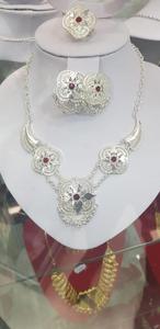 2024 Vintage Style italien indien inspiré 24K plaqué or cuivre collier diamant clouté mode ensemble de bijoux Direct USA - Product Image 6