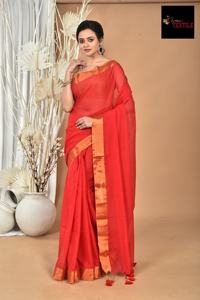 ผ้าส่าหรีผ้าฝ้ายเนื้อเบาสีพื้นสำหรับฤดูร้อน  แบบทอเรียบง่าย  แห้งเร็ว เป็นมิตรกับสิ่งแวดล้อม น้ำหนัก 400 กรัม สำหรับงานแต่งงาน ความกว้าง 6.3 เมตร - Product Image 2