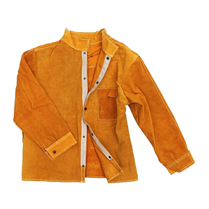 Professional Genuine Leather Welding Jacket for Unisex Durable Heat Shield Safety Clothing ANSI/CE Certified Flame-Retardant - Product Image 2