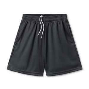 Pantalones Cortos Deportivos de Malla para Hombre, Color Gris Oscuro, 100% Poliéster, Doble Capa, Secado Rápido, Cintura Elástica, Personalizables, de Alta Calidad - Product Image 3