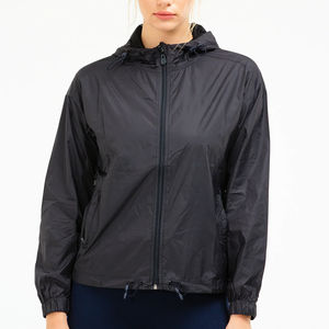 แจ็คเก็ตกันลมกันน้ำสำหรับผู้หญิงแจ็คเก็ตกันลมมีฮู้ดน้ำหนักเบาสำหรับกีฬากลางแจ้งชุดลำลอง - Product Image 1