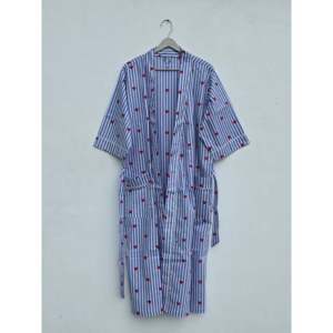 Peignoir Kimono en Coton Imprimé Fait Main, Doux et Tissé, Taille Unique, pour Familles ou Demoiselles d'Honneur, Ensemble de Peignoirs de Bain - Product Image 1