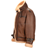 Vestes en peau de mouton de qualité supérieure pour hommes 2026, couleur marron chaud, avec fourrure de mouton à l'intérieur, design personnalisé, vestes chauffantes tendance pour l'hiver