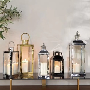 Black Nickel Decorative Metal Candle <b>Lantern</b> With Clear Glass for Home and <b>Christmas</b> Lights Decor Hanging <b>Lanterns</b> - Product Image 6