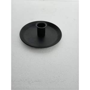 Porte-bougie en fer noir rustique en gros, pour bougie pilier ou conique |   Petit bâton de toilette portable avec poignée |   Support de bougie en métal durable - Product Image 3