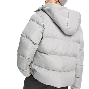 Chaqueta acolchada de hombre de Color sólido hecha a medida de alta calidad superventas con capucha para uso en exteriores de invierno - Product Image 3