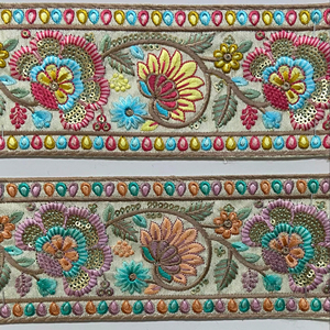 ผ้าลูกไม้ปักลายดอกไม้สำหรับชุดแต่งงาน/ชุดราตรีสำหรับกระเป๋ารองเท้าวัสดุลูกไม้ปักระดับไฮเอนด์ตามสั่ง - Product Image 1