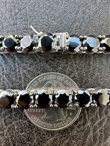 Collar de Cadena de Tenis con Diamantes de Moissanita Negros de 7 mm, con Colgante Fino de Plata 925 para Hombre, Moda de Lujo al Mejor Precio - Product Image 5