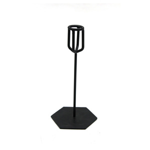 Bougeoir conique en métal élégant noir fini pour la décoration de table de Noël de mariage à la maison en gros en vrac - Product Image 1