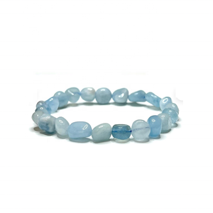 High Quality <b>Bracelet</b> Indian Aquamarine Tumbled Crystal <b>Bracelet</b> Natural Gemstone Jewelry Men and Women Gift Energy Meditation - Product Image 2