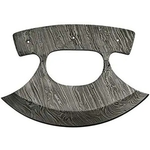 Jexmoo Custom Handmade Damascus Steel Full Tang Ulu <b>Knife</b> Leather Sheath 6-7.9in Blade Dishwasher Safe for Anniversary Gift - Product Image 5