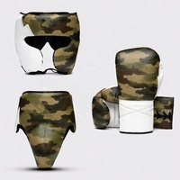 Ensemble d'entraînement de boxe sur mesure de qualité supérieure, gants en cuir véritable 100 % personnalisés, protège-tête, protège-glandes, gants légers