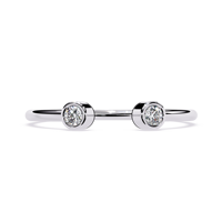 Anillo de media eternidad SHREERAJ SOLITAIRE con diamante natural de talla brillante de 0.08 quilates certificado por IGI, oro macizo de 14K/18K, anillo de boda con espacio abierto
