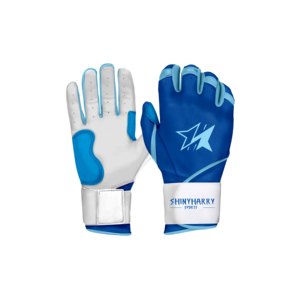 Guantes de Bateo de Béisbol Profesionales de Cuero Cabretta Suave de Alta Calidad, Ajuste Personalizado, Transpirables, Cómodos, Rosa y Azul, Personalizables - Product Image 2