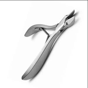 Outil de soins de beauté de manucure à poignée simple incurvée en acier inoxydable robuste pour ongles incarnés et doigts pour bébés - Product Image 2