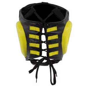 Protector de Cabeza de Cuero Duradero para MMA con Cobertura Facial Completa, Diseño Ligero para Entrenamiento Prolongado y Sparring, Ecológico - Product Image 3