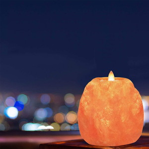 Lámpara de vela de sal del Himalaya de Color Natural de alta calidad, artesanía decorativa tallada a mano, Material orgánico, tacto Real, el mejor precio en línea - Product Image 2