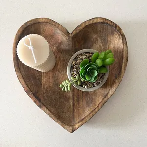 ชามผลไม้ทำจากไม้รูปหัวใจพิถีพิถันชามใส่แป้งสำหรับใส่เทียน - Product Image 4