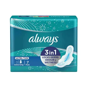 Almohadillas diurnas sin perfume regulares de tamaño 1 ultrafino, alas, Material de algodón transpirable de 46 unidades para sanitarios siempre sin perfume - Product Image 1