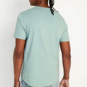 Camisetas de alta calidad, Camiseta de cuello redondo con estampado de logotipo personalizado, camiseta Unisex sólida, camiseta de manga corta, Camiseta de algodón 100% - Product Image 5