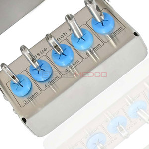 Kit de poinçons pour tissus dentaires, lot de 5 pièces avec support de fraise gratuit, implants chirurgicaux en acier inoxydable de qualité supérieure, instruments médicaux dentaires - Product Image 4
