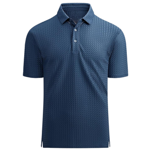 Camisa de Golf para Hombre, Premium, Elástica en 4 Direcciones, Transpirable, de Secado Rápido, Poliéster/Algodón, Felpa, Absorbe la Humedad, Color Liso - Product Image 1