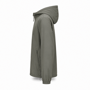 Veste coupe-vent à capuche pour homme personnalisée, légère, en polyester, résistante à l'eau, décontractée, entièrement zippée, fournisseur en gros OEM ODM UE - Product Image 5