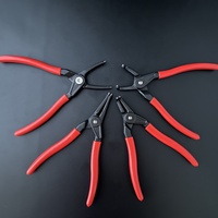 7 Inch Industrial Grade Ring Pliers 90 Degree Elbow Fixed Precision Caliper Steel Toggle Clamps 16-60mm Capacity 1.8mm Tip Dia