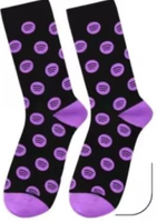 Chaussettes mi-mollet décontractées personnalisées pour femmes, tricotées, sportives, écologiques, respirantes, en Spandex/Coton, motif géométrique, logo sur le dessous