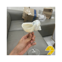 Verre à vin en coquillage naturel du Vietnam, fait main, design classique, compatible lave-vaisselle, pour hôtel, restaurant, bar, événements, décoration de table
