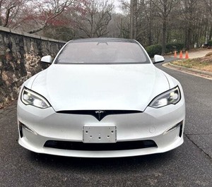 2022สีขาวสะอาด Tesla รุ่น S AWD ใช้กับล้ออัลลอยด์ระบบนำทางหนังแพคเกจกระจกสตาร์ทระยะไกล - Product Image 1